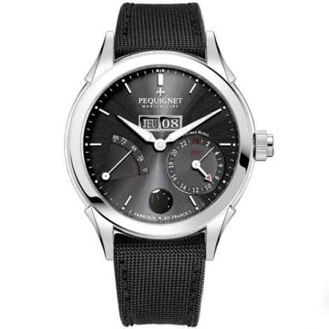 Pequignet Montre Pequignet Rue Royale GMT Automatique Cadran Gris anthracite - 9010943-Cordura