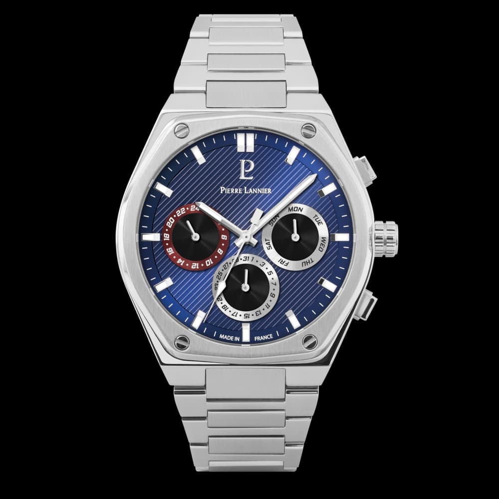 Pierre Lannier Montre quartz Homme Copilote Bleu