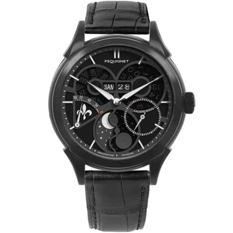 Pequignet Montre Pequignet Royale saphir - Cadran Noir Nuit Automatique Cadran Noir - 9010854
