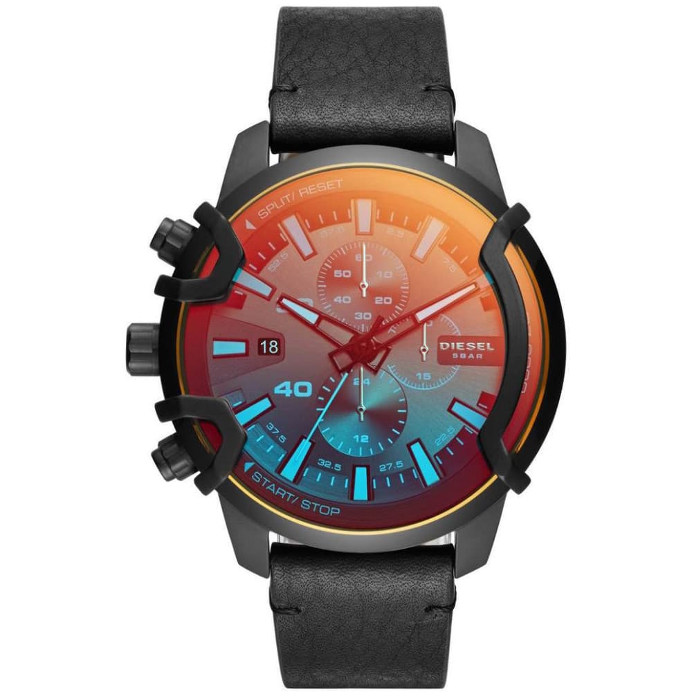 Diesel Montre Diesel Collection Griffed en Cuir Noir