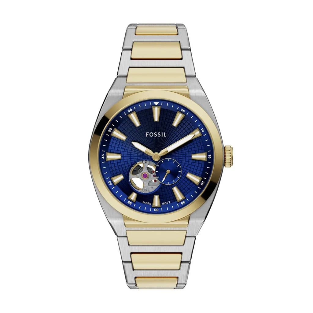 Fossil Everett Automatic — cadran bleu