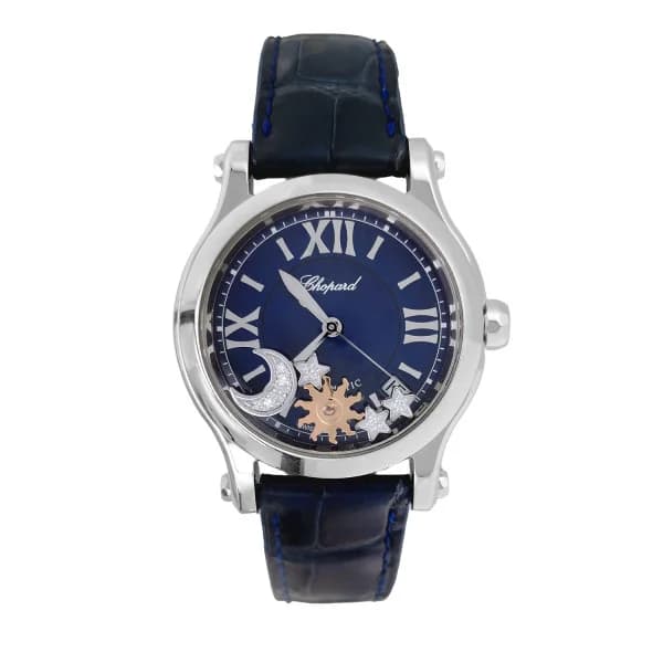 Daniel Gérard Montre Occasion Chopard Happy Sport Soleil Lune Etoiles Diamants