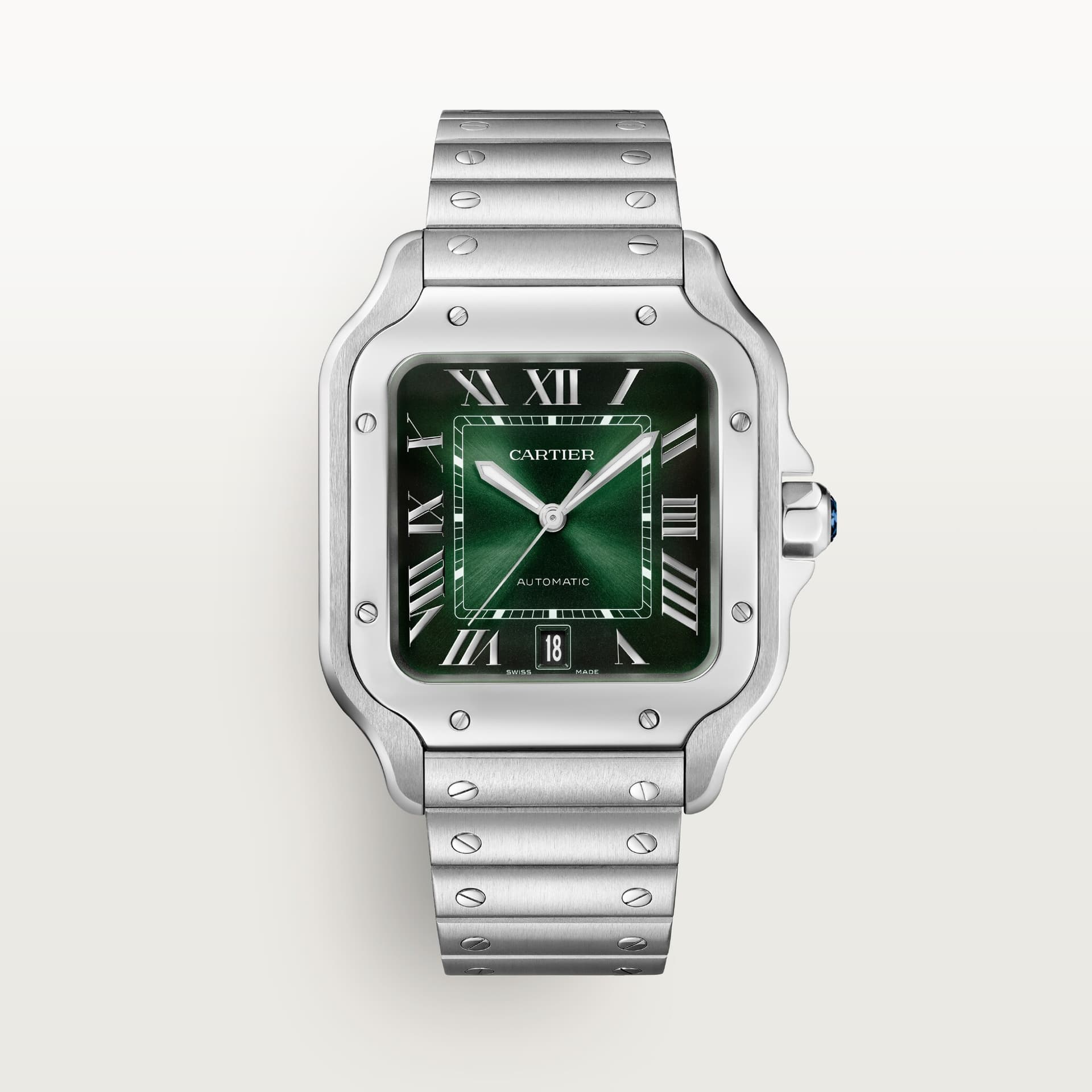Cartier Santos — cadran anthracite
