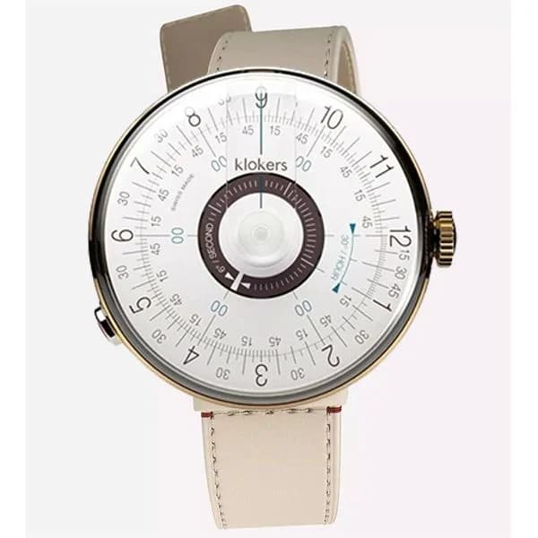 Klokers Montre Klokers KLOK-08 Bracelet Cuir Ivoire