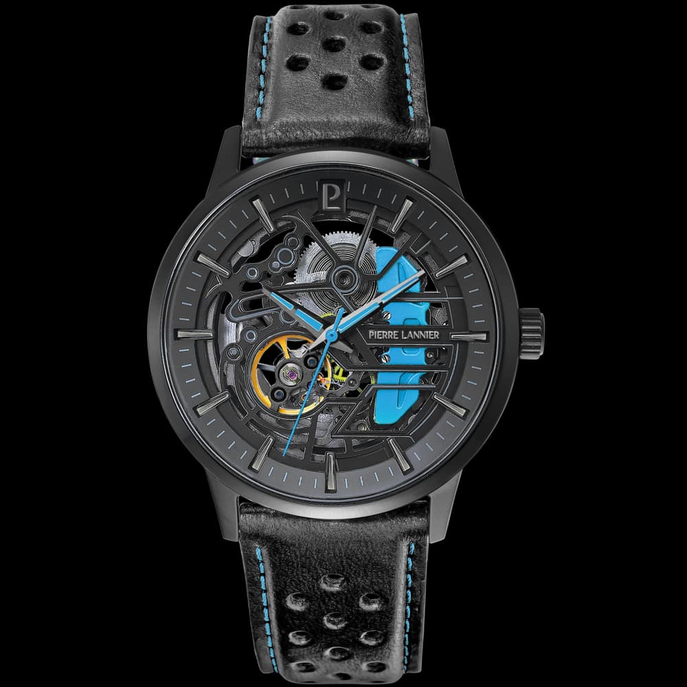 Pierre Lannier Montre automatique Homme Paddock Noir, Bleu