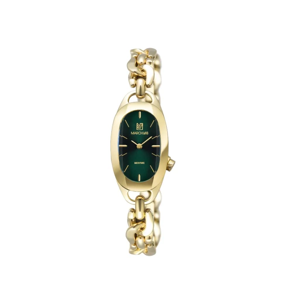 March LA.B Montre OBLONGUE Emerald