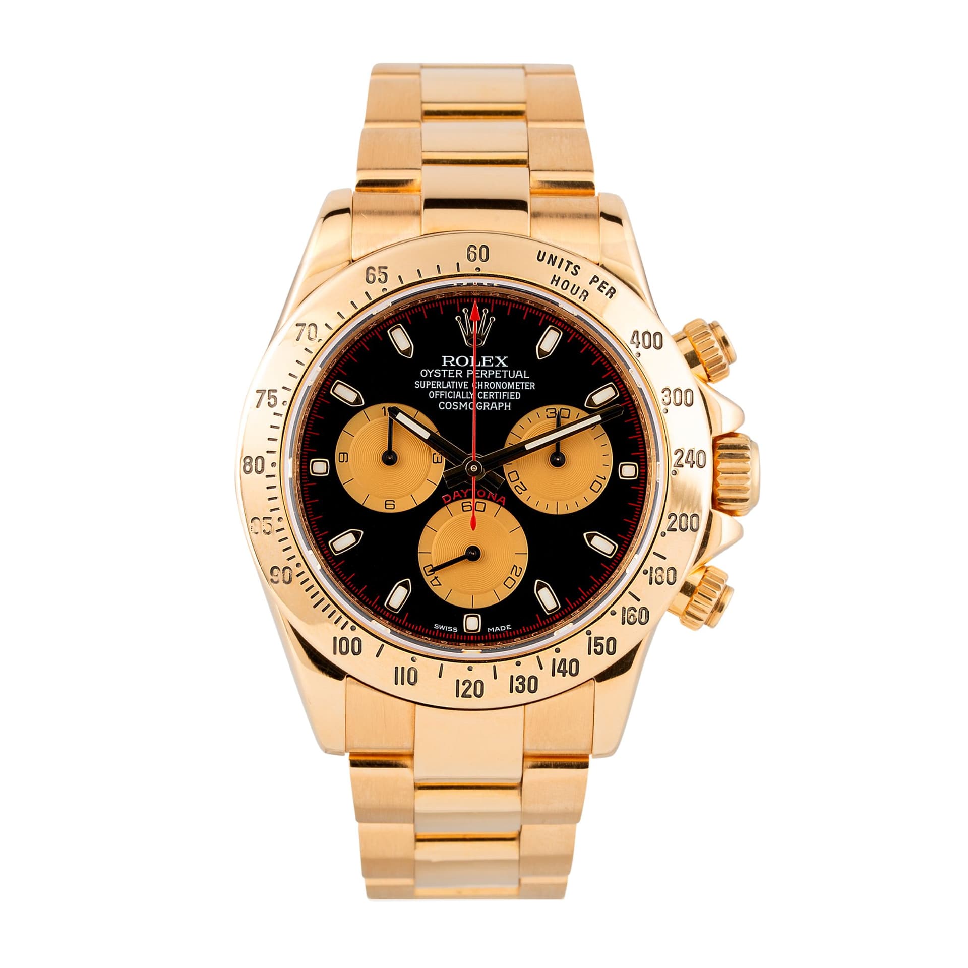 Rolex Montre Rolex Daytona Ref 116528 "Newman Dial" or jaune automatique 40 mm 2013