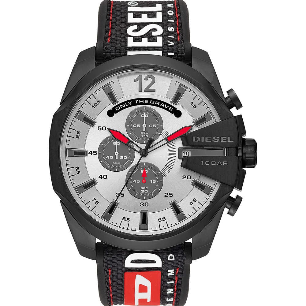 Diesel Montre Diesel Collection Mega Chief en Nylon Noir