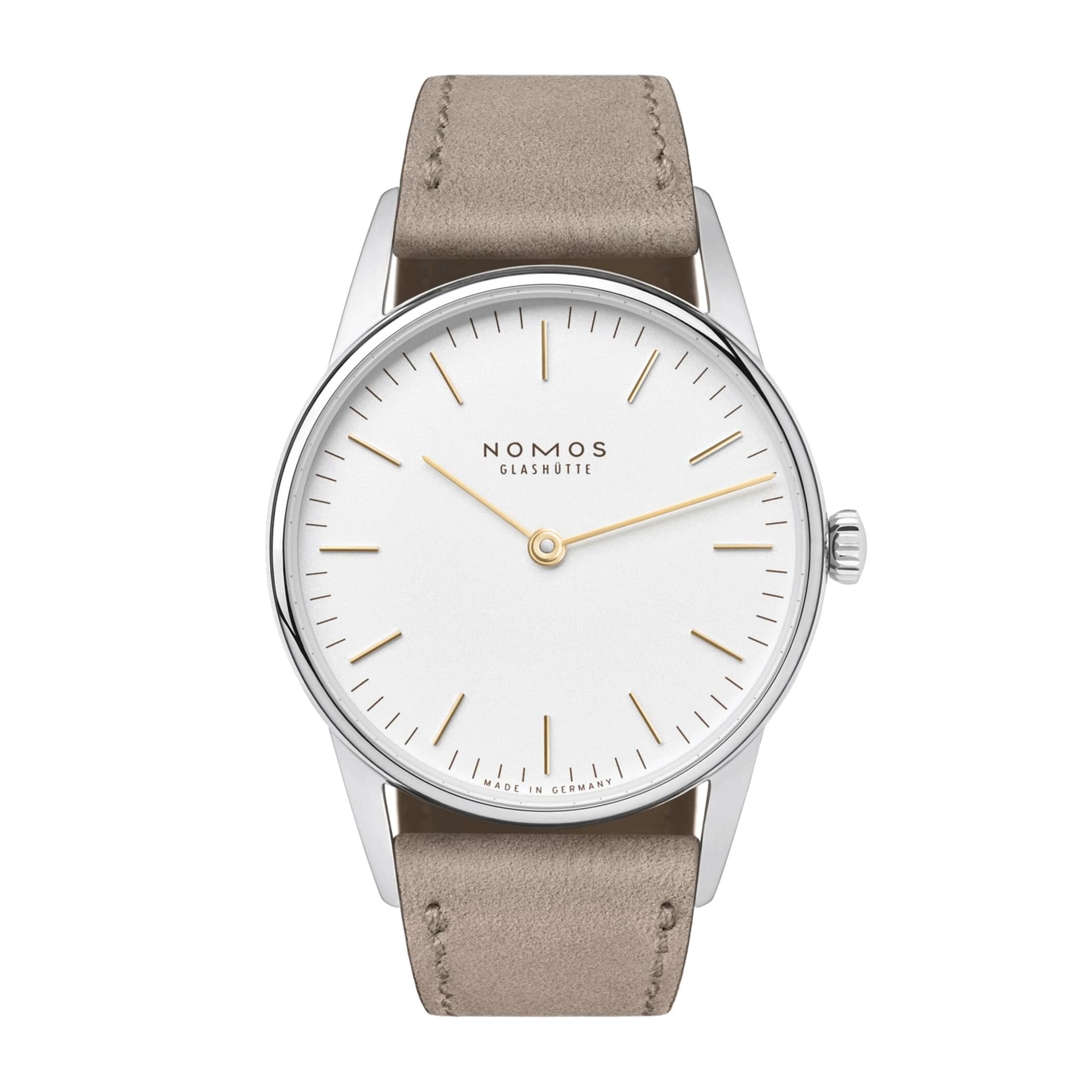 Nomos Montre NOMOS Orion 33 Duo mécanique fond saphir bracelet cuir beige 32,8 mm
