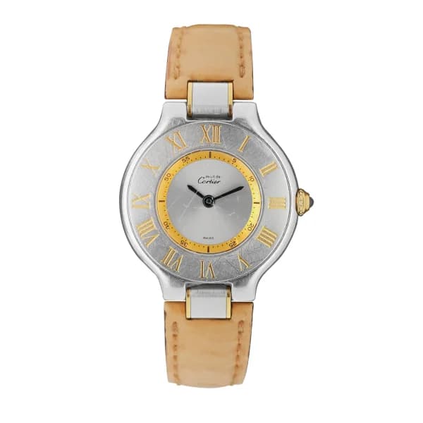 Daniel Gérard Montre Occasion Cartier 21 MUST bracelet cuir