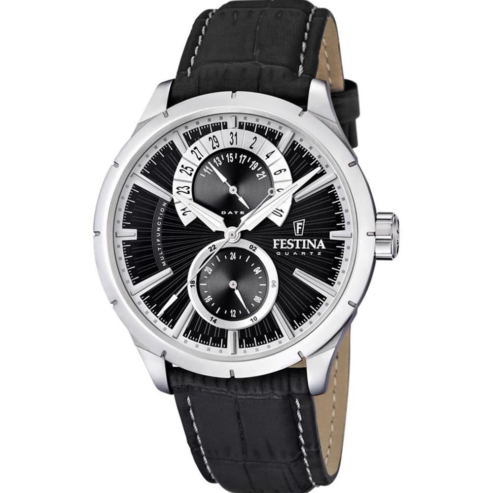 Festina Montre Retro Cuir Bleu F16573/7