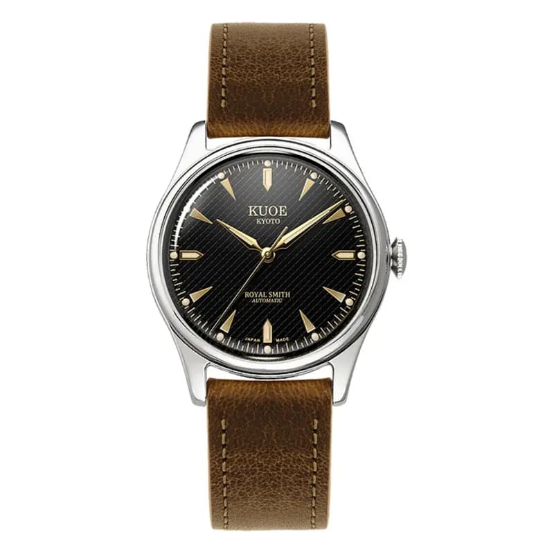 Kuoe Kyoto Montre Royal Smith 90-006 Silver Case Black Dial