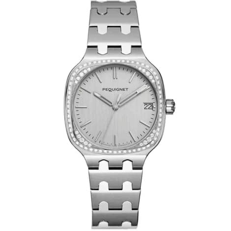 Pequignet Montre Pequignet Manufacture Concorde 76 Diamants - 36mm Automatique Cadran Argent - 9046439/1