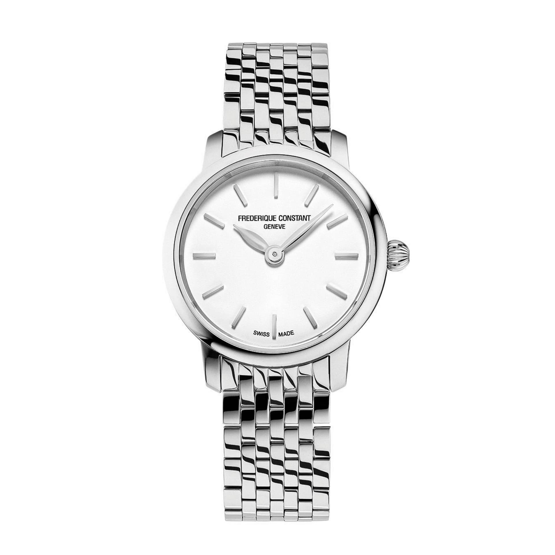 Frédérique Constant Montre Frédérique Constant Classics Ultra Slim Ladies quartz cadran argenté bracelet acier 25 mm