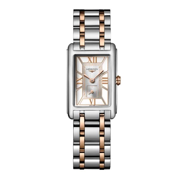 Longines Montre Longines DolceVita Quartz Or Rose 18ct Cadran Argenté
