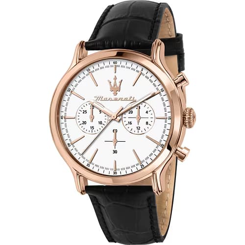 Maserati Montre Homme Maserati Cuir véritable Noir R8871618016