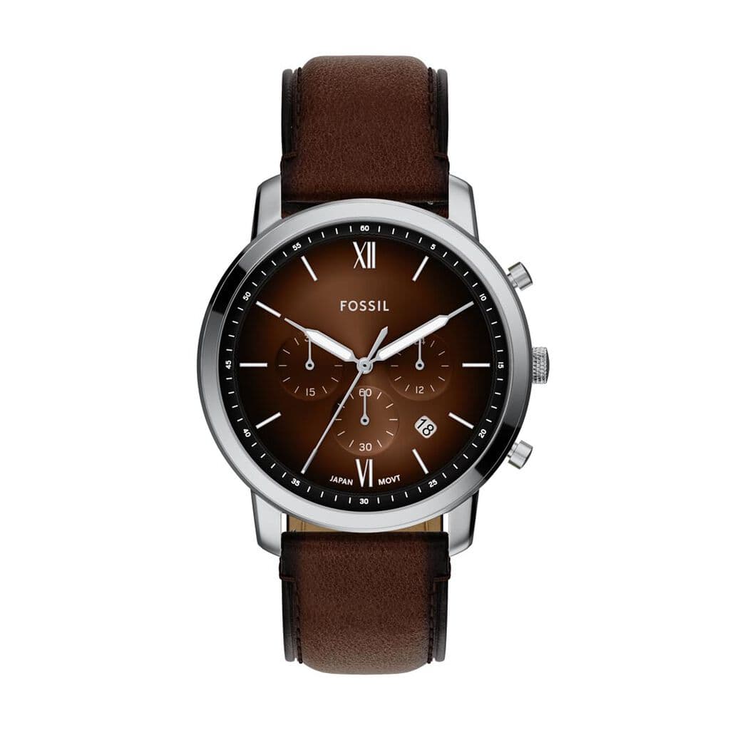 Fossil Neutra Chrono — cadran marron
