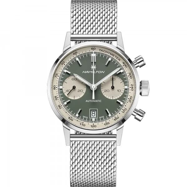 Hamilton Montre Hamilton American Classic Intra-Matic à remontage Manuel Bracelet Acier