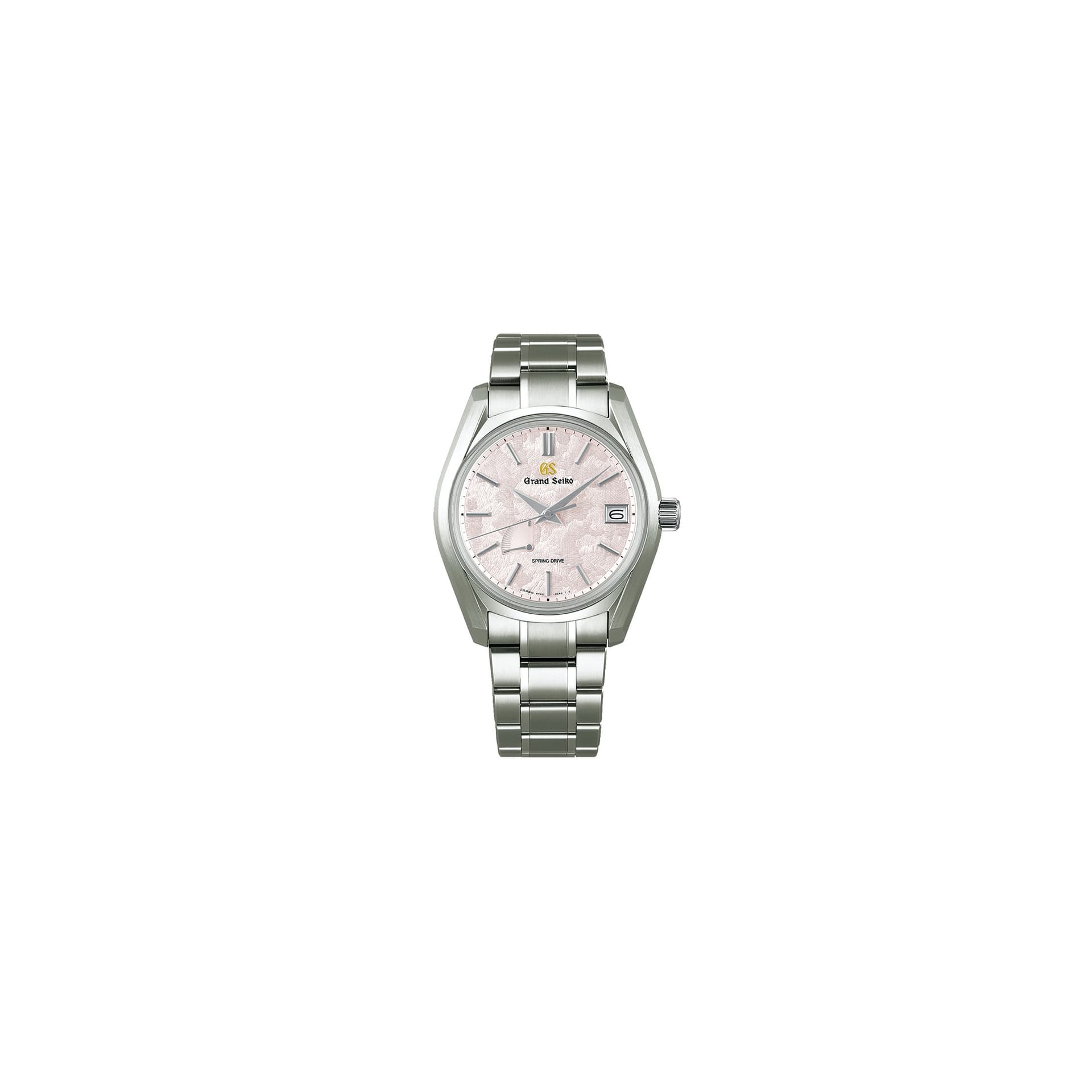 Grand Seiko Montre Grand Seiko Heritage 24 seasons Printemps Spring Drive cadran rose bracelet acier 40 mm