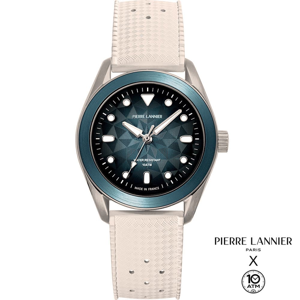 Pierre Lannier Montre Pierre Lannier Collection Bora en Caoutchouc Blanc