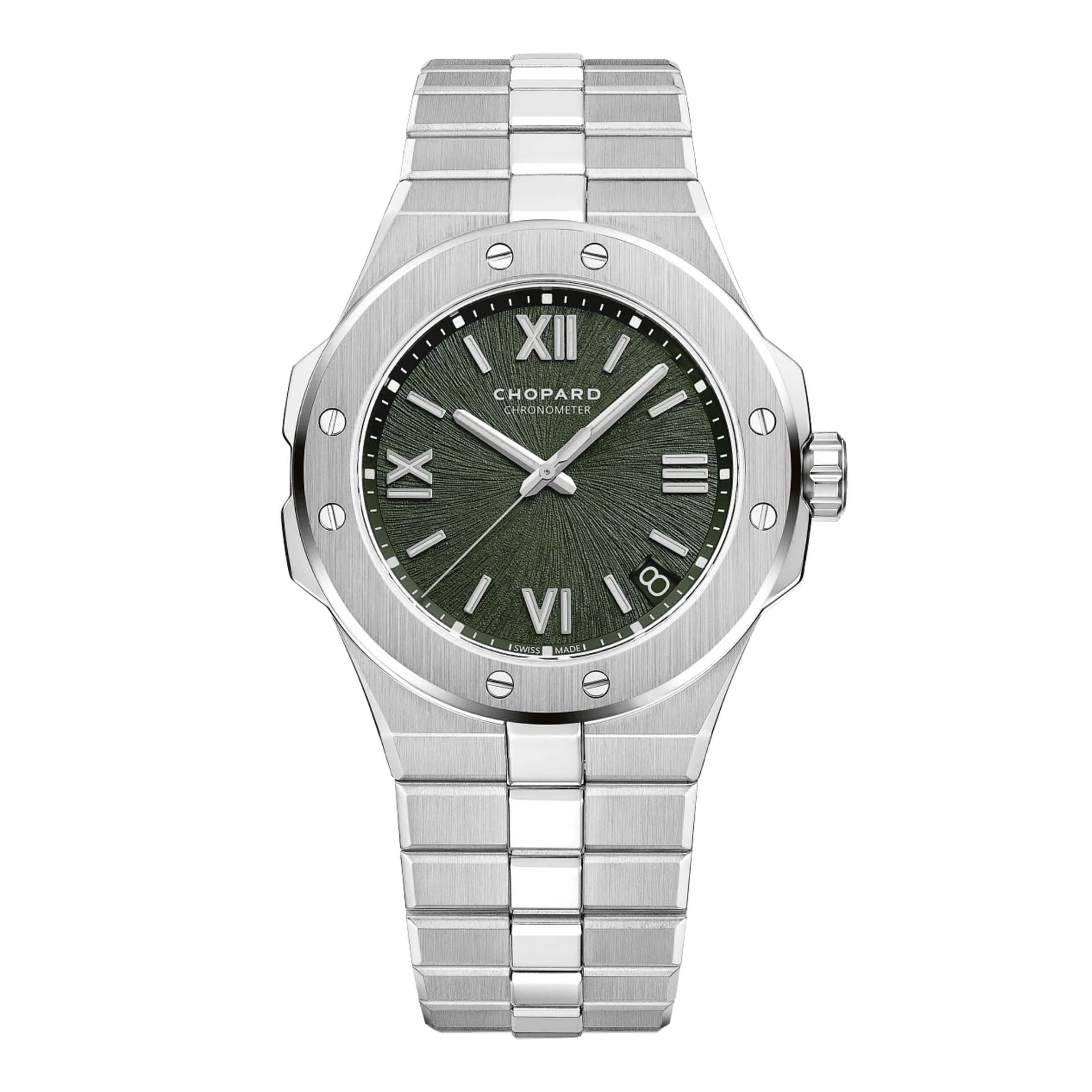 Chopard Montre Chopard Alpine Eagle 41 automatique cadran vert bracelet acier 41 mm