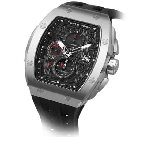 Tsar Bomba Montre Tsar Bomba - Elemental Series - Quartz II - Noir & Argent - TB8211QII08
