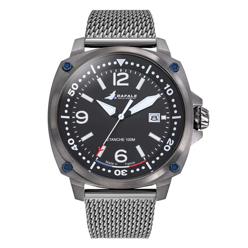 Patrouille de France Montre Rafale Solo Display PILOTE Acier Cadran noir 666036