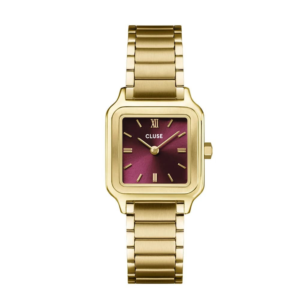 Cluse Gracieuse Petite Watch Steel, Dark Cherry, Gold Colour