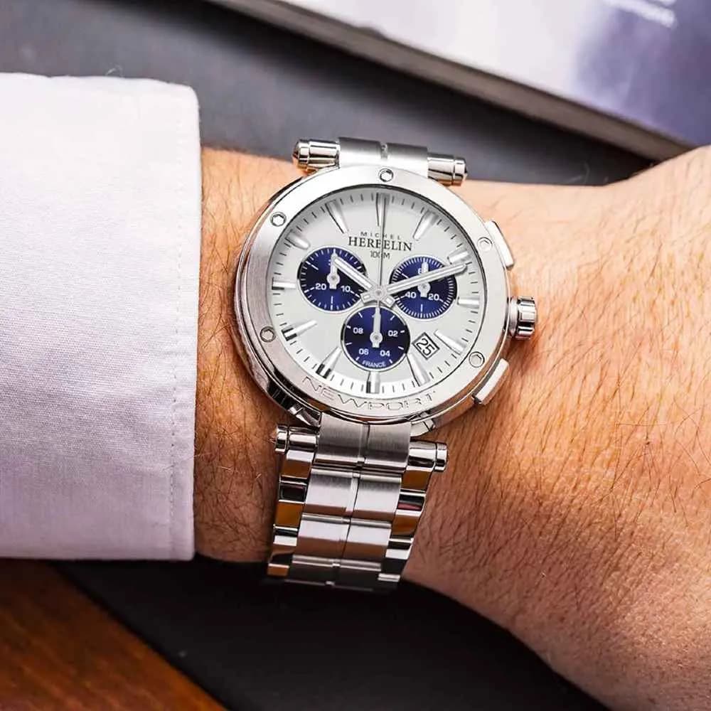Michel Herbelin Montre Herbelin Newport Homme Quartz Chronographe - 37688B42
