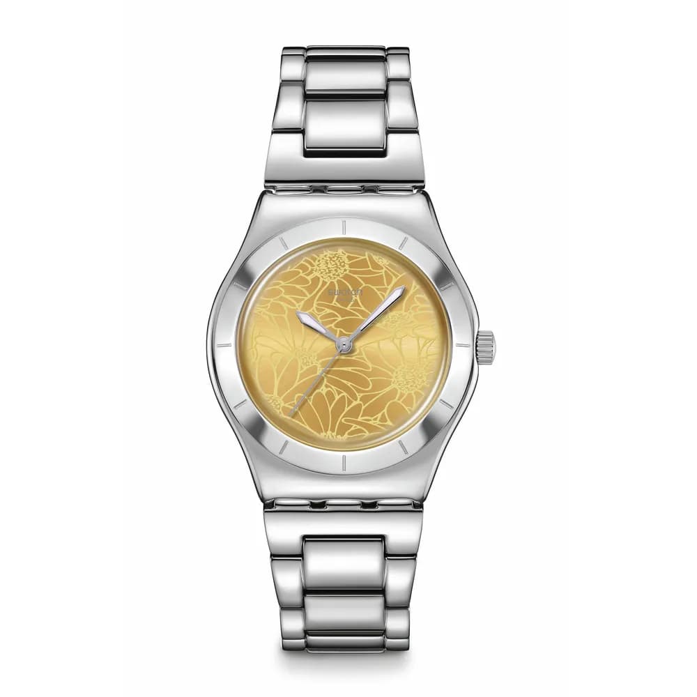 Swatch Montre quartz Femme Blossom time Jaune