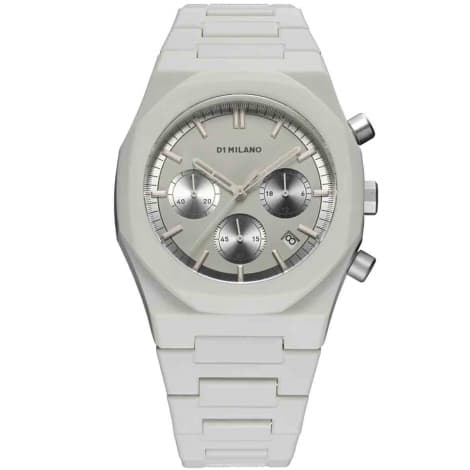 D1 Milano Montre D1 Milano Polychrono Fossil Grey Quartz - 40,5 mm- Cadran Gris - PHBJ08