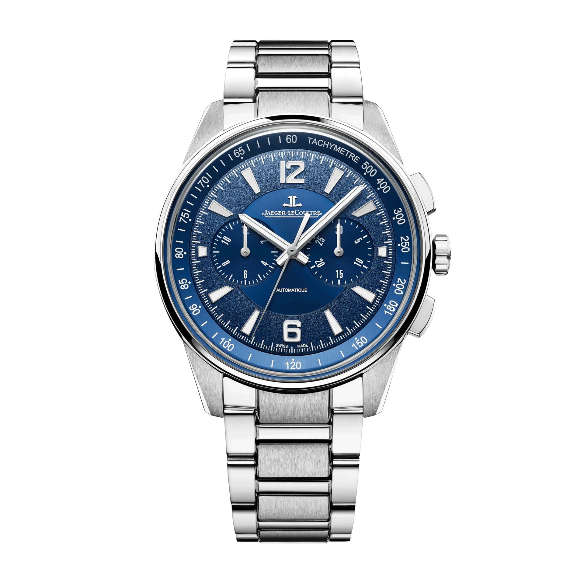 Jaeger-LeCoultre Montre Jaeger-LeCoultre Polaris Chronograph automatique cadran bleu bracelet acier 42 mm