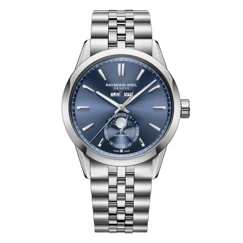 Raymond Weil Montre Freelancer Complete Calendar 40 mm - Cadran bleu 2766-ST-50001