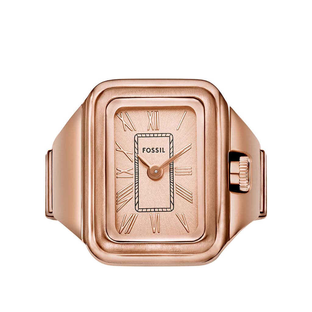 Fossil Raquel Watch Ring — cadran rose