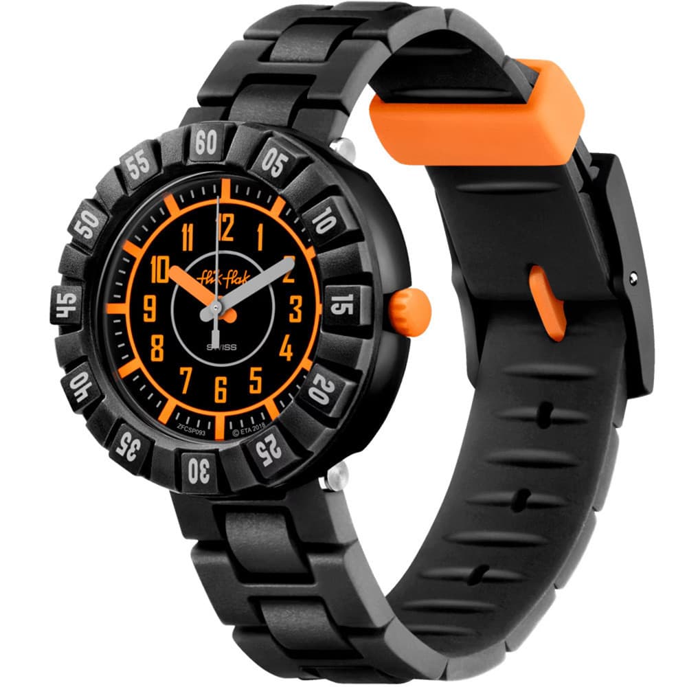 Flik Flak Montre Flik Flak Catch U en Plastique Noir