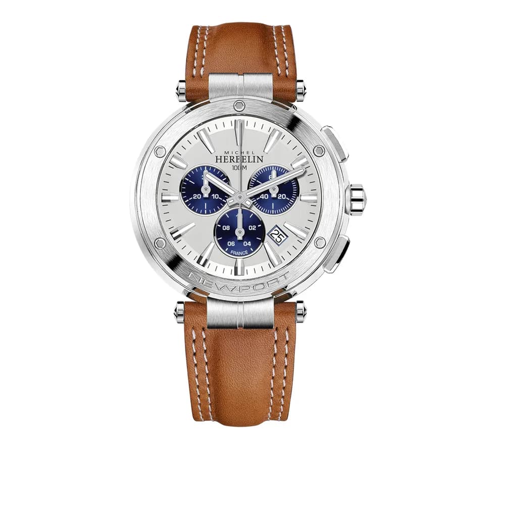 Michel Herbelin Montre quartz Homme Newport Argenté, Bleu