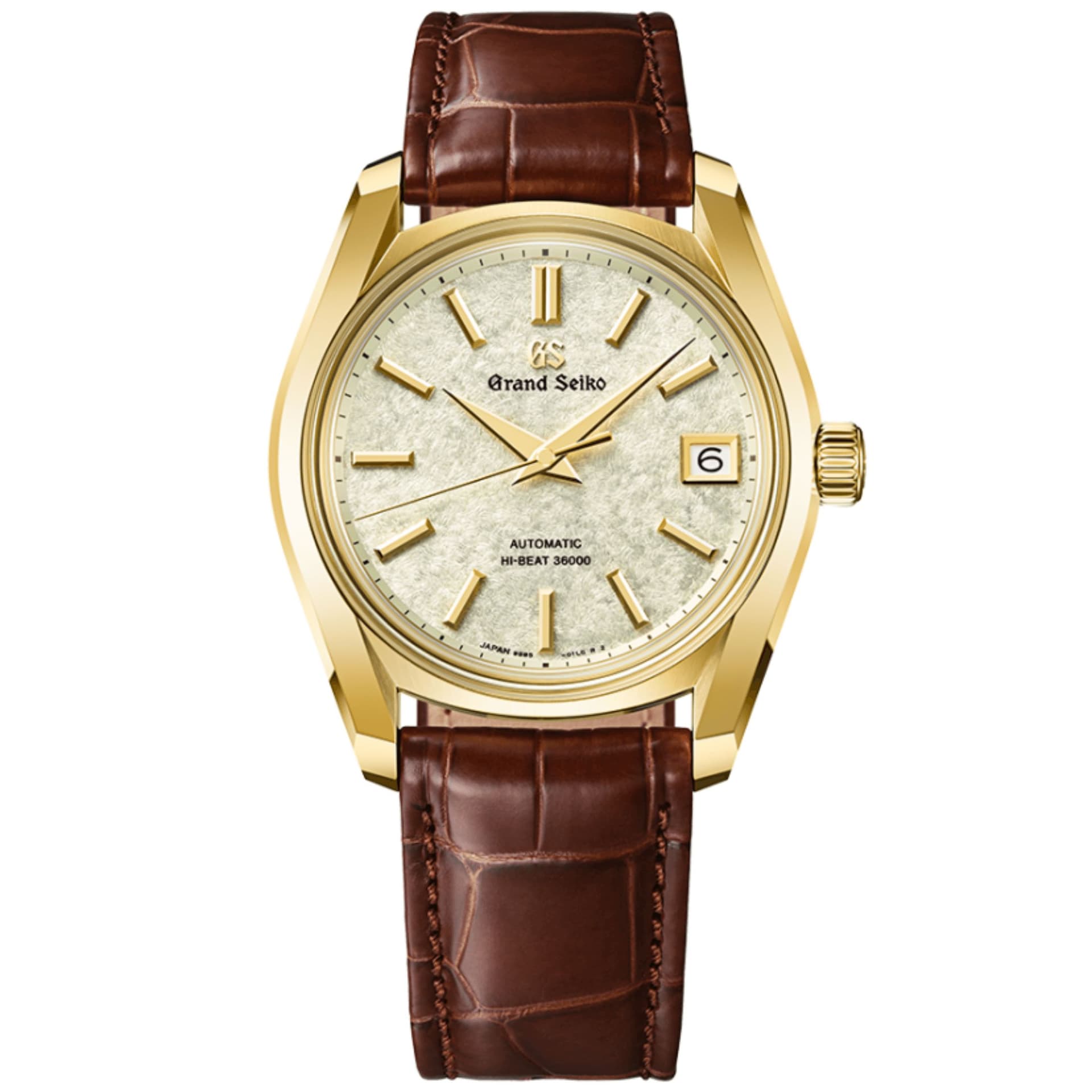 Grand Seiko Montre Grand Seiko Heritage 62GS Hi-Beat 36000 "Sakura-wakaba" automatique cadran vert bracelet cuir 38 mm