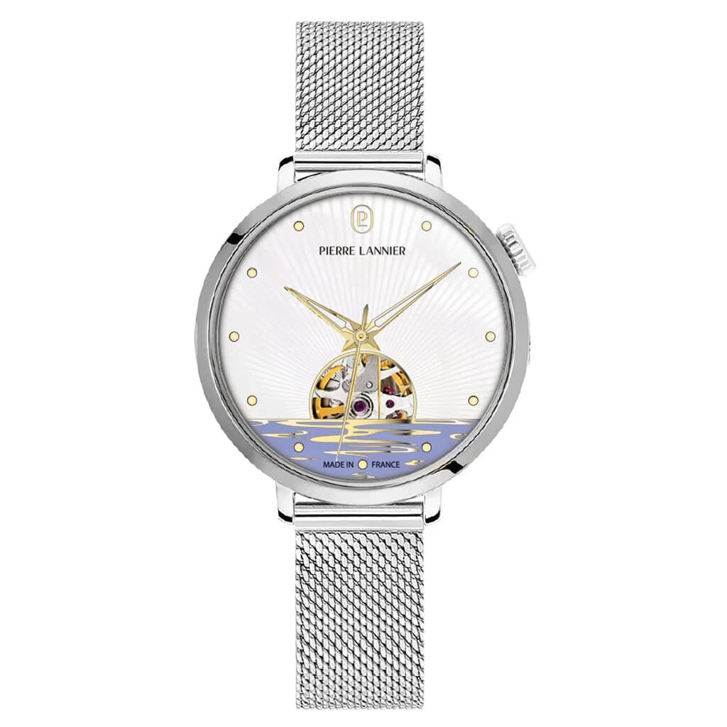 Pierre Lannier Montre Automatique Pierre Lannier Collection Australe en Acier Argenté