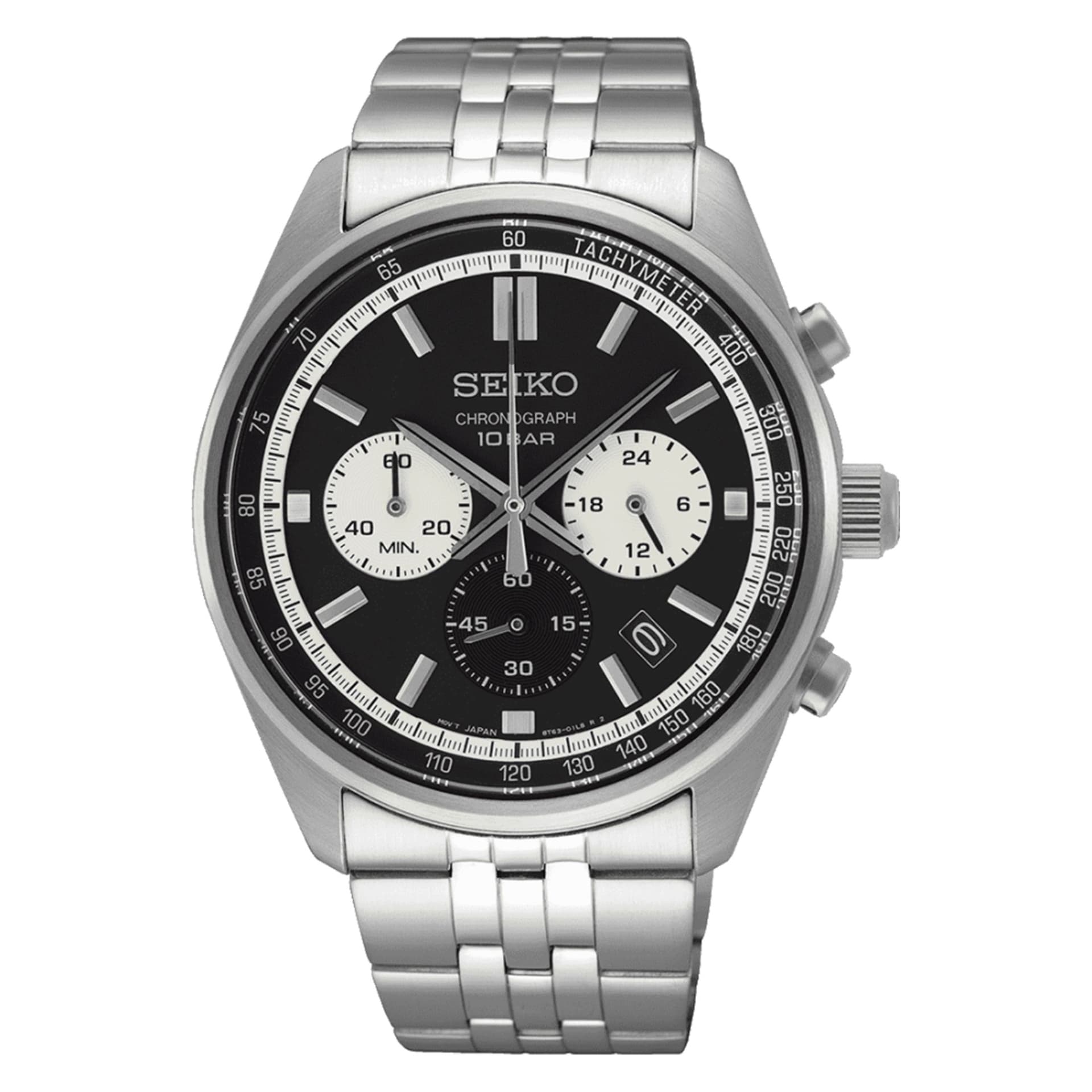 Seiko Sport — cadran noir 42 mm