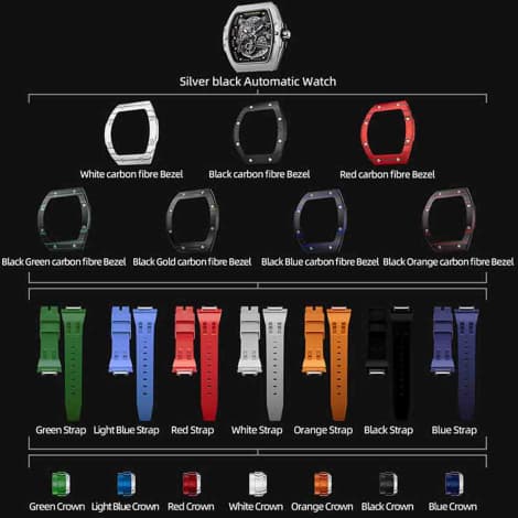 Tsar Bomba Montre Tsar Bomba - Elemental Series Set Carbone 7 combinaisons - TBSET8218CF701