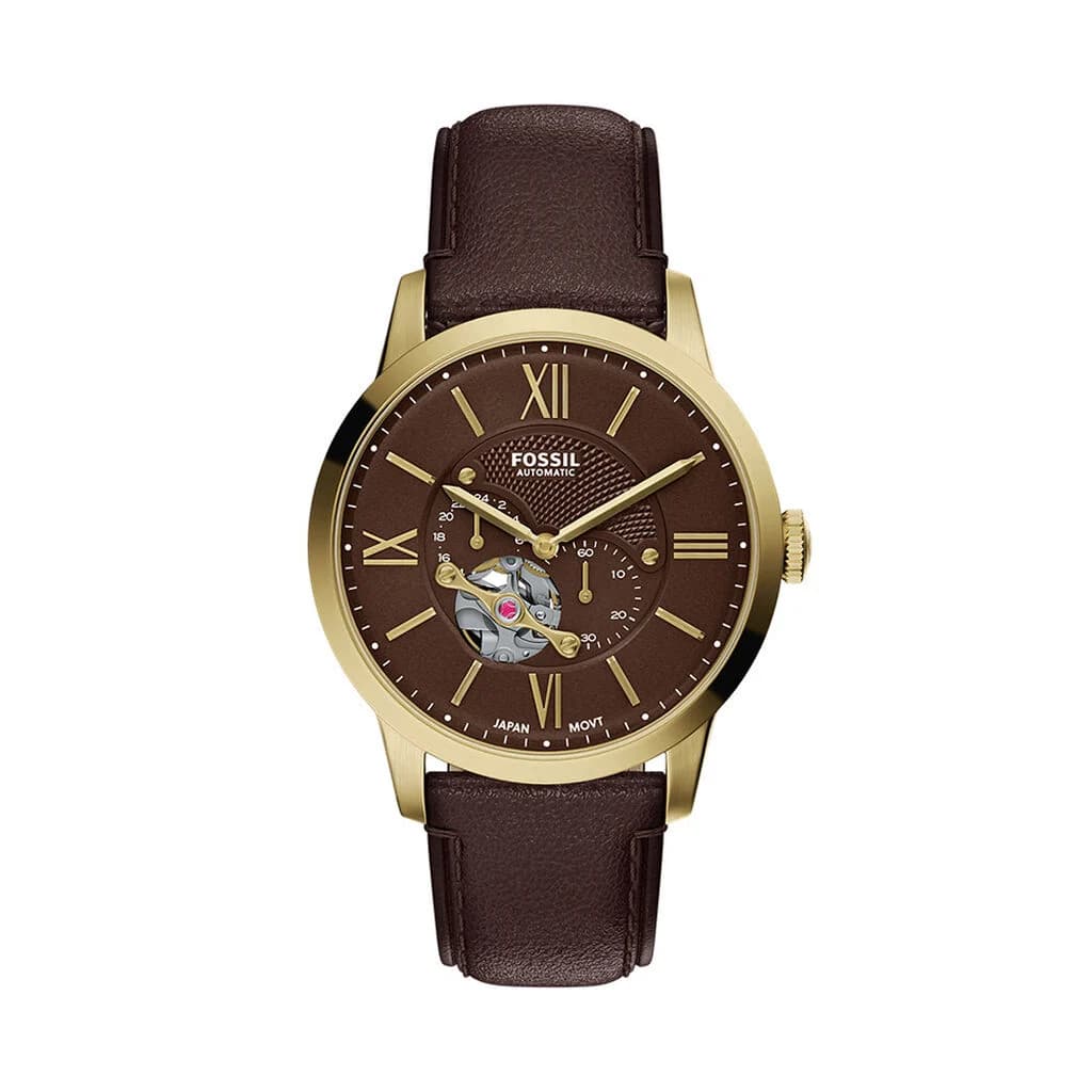 Fossil Montre Fossil Townsman Cœur Battant Marron
