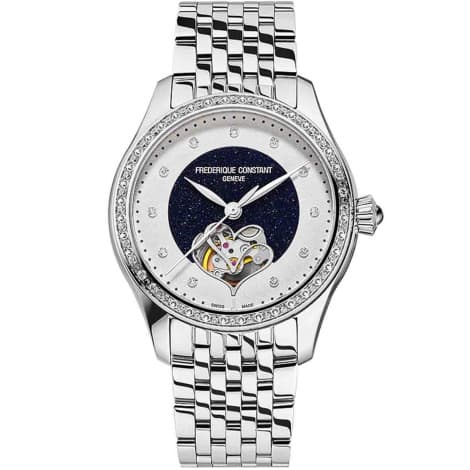 Frédérique Constant Montre Frédérique Constant Classics Ladies Automatic Double Heart Beat - Aventurine Automatique Cadran Violet Bracelet Acier inoxydable - FC-313AVD3BD6B