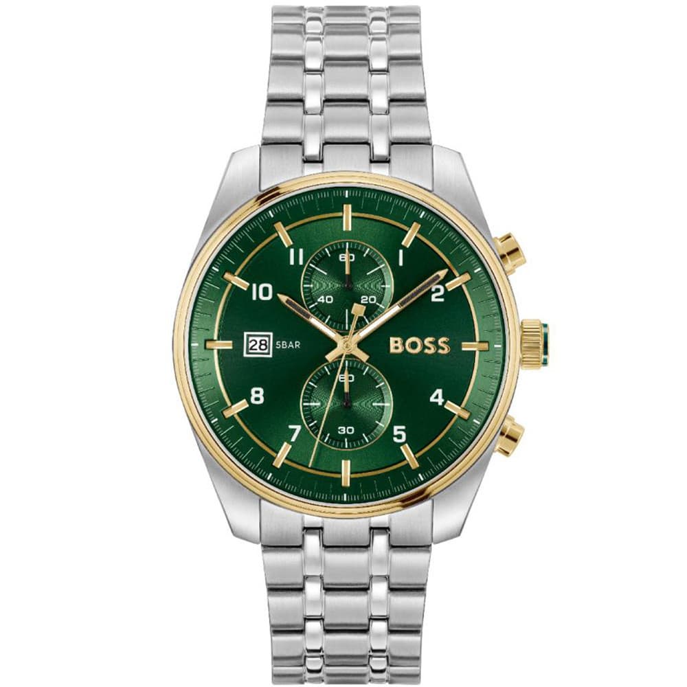 Hugo Boss Montre Boss Collection Skytraveller en Acier Argenté