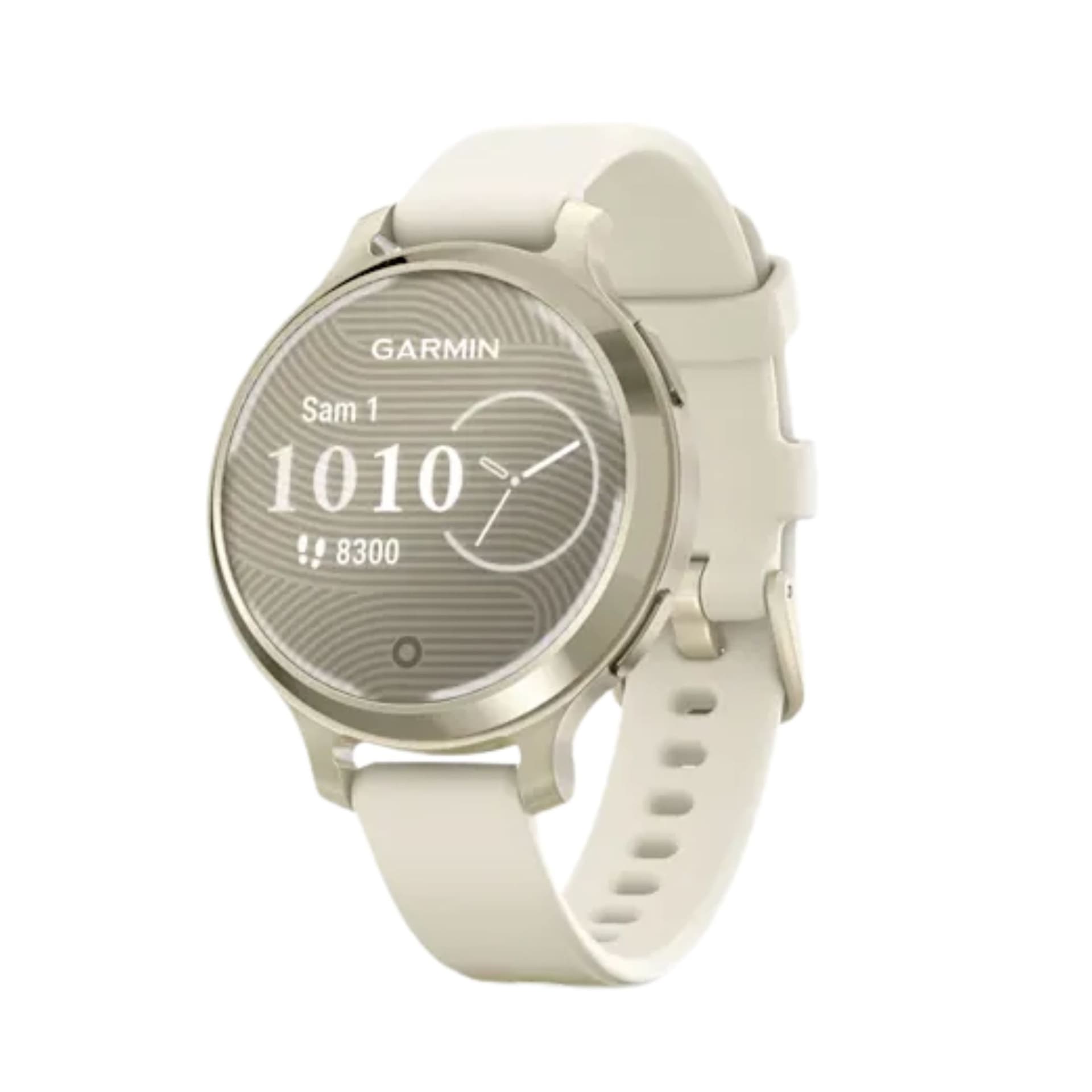 Garmin Montre Garmin Lily 2 Active Lunar Gold bracelet silicone blanc 38 mm