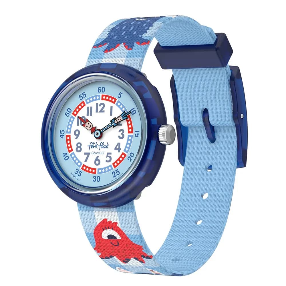 Flik Flak Montre quartz Garçon Pattern paradise Bleu, Blanc