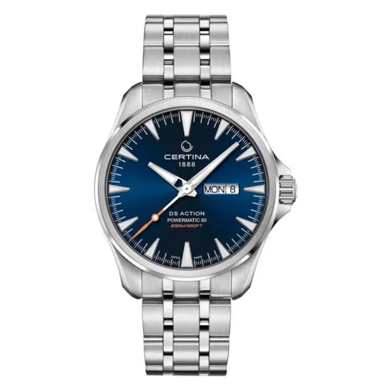 Certina Montre Certina DS Action Day Date Powermatic 80 Automatique Cadran Bleu
