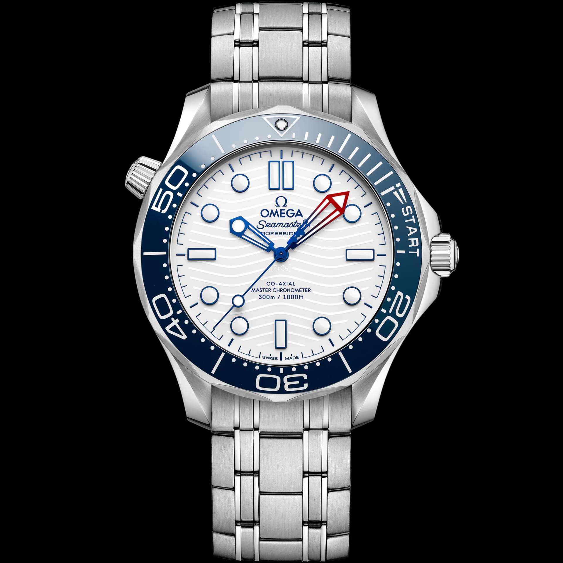 Omega Seamaster 42 mm — boîtier argenté