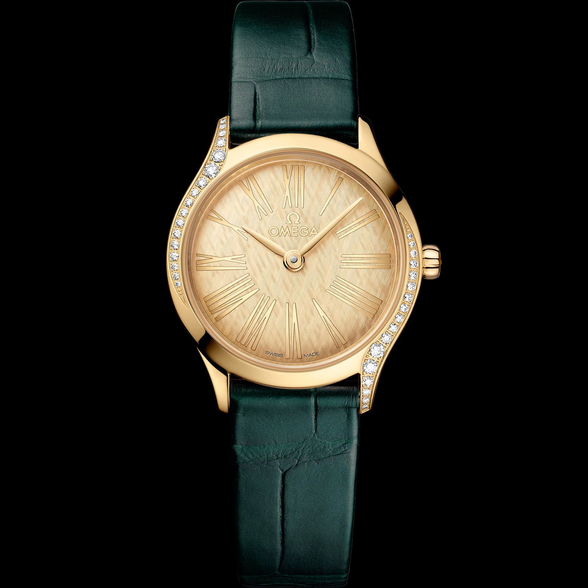 Omega De Ville 26 mm, or Moonshine™ sur alligator