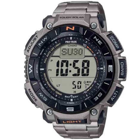 Casio Pro Trek PRG-340 — bracelet argenté