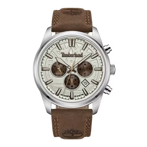 Timberland Montre Analogique Homme Timberland Cuir Marron TDWGF0009604 - Cleor
